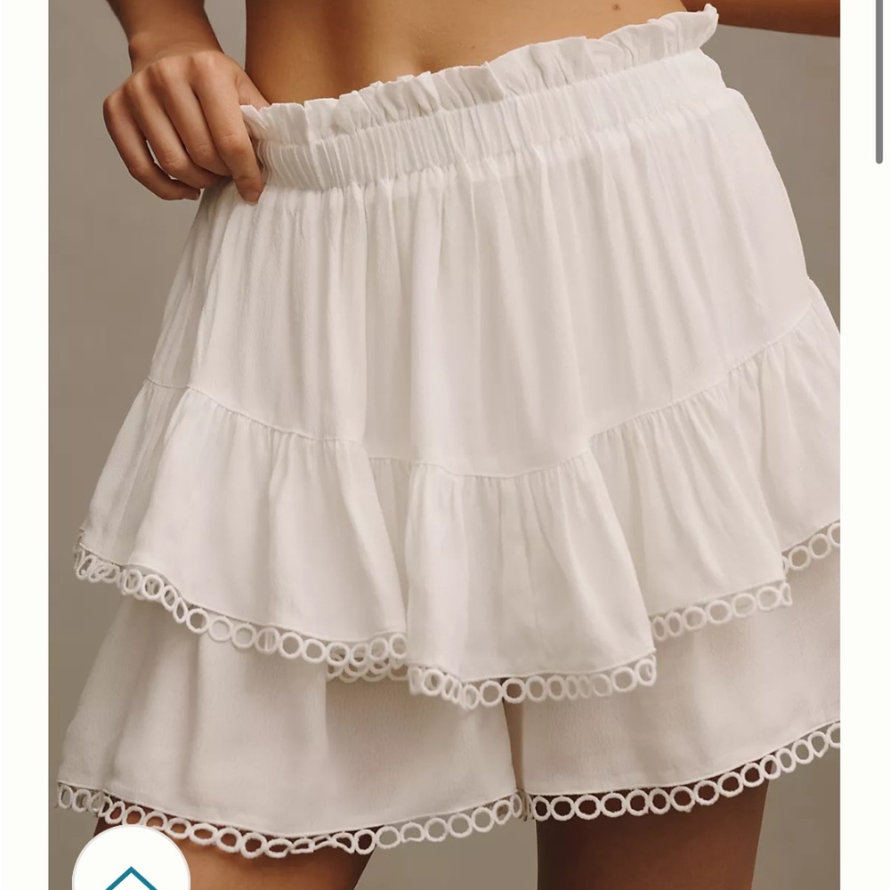 bishop + young White Ruffle Skort